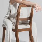 Conjunto de 2 Cadeiras de Madeira Maciça Saga Palhinha