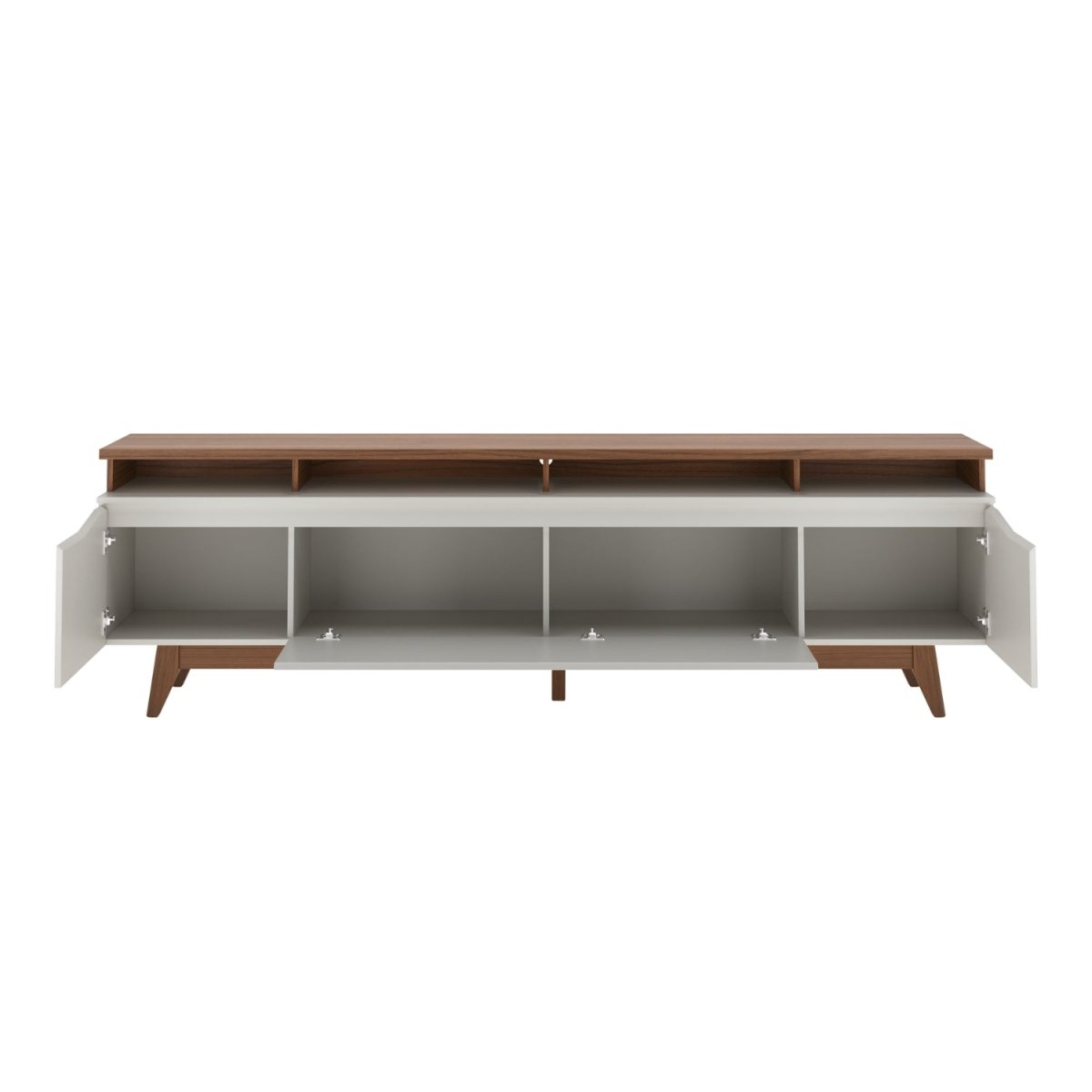 Rack Flynt ST com Painel para TV até 75 Polegadas 220cm Oslo Off White com Canela - Província - 