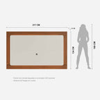 Rack com Painel para TV até 75 Polegadas MDF 220cm Pés em Madeira Maciça Flynt Oslo