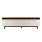 Rack Flynt ST com Painel para TV até 75 Polegadas 220cm Oslo Off White com Canela - Província - 