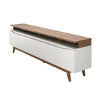 Rack Flynt ST para TVs até 75 Polegadas 3 Portas 220 cm Off White com Canella - Província - Rack