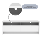 Rack para TV 50 Polegadas 2 Portas 135cm Aspen - Branco - Província - Rack com painel