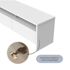 Rack para TV 50 Polegadas 2 Portas 135cm Aspen - Branco - Província - Rack com painel