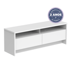 Rack para TV 50 Polegadas 2 Portas 135cm Aspen - Branco - Província - Rack com painel
