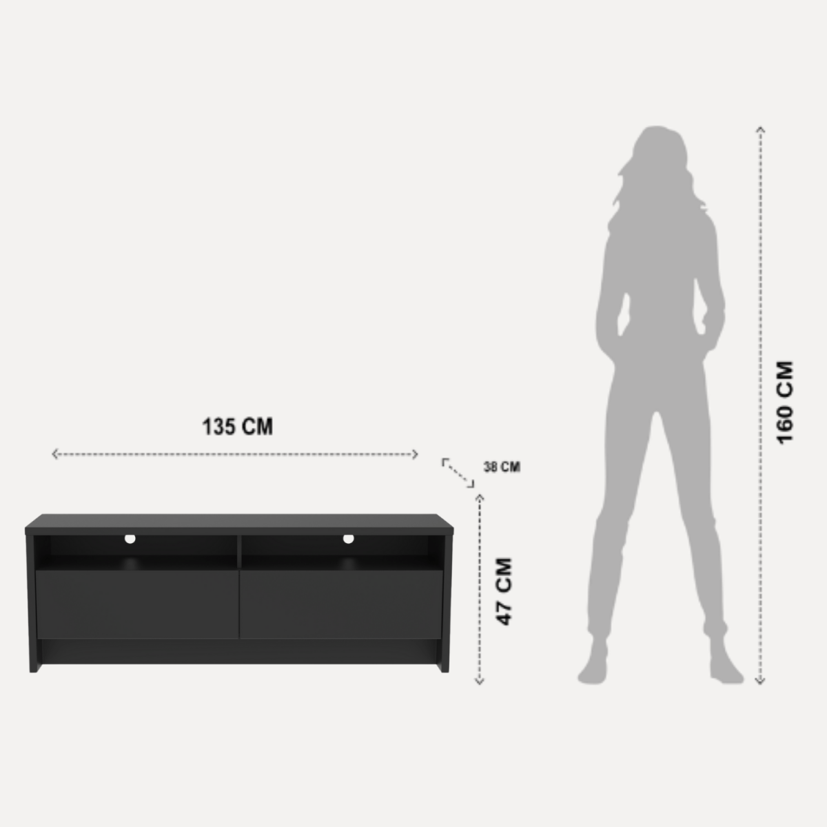 Rack para TV 50 Polegadas 2 Portas 135cm Aspen - Branco - Província - Rack com painel