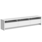 Rack para TV 75 Polegadas 3 Portas 219cm Aspen - Branco - Província - Rack com painel