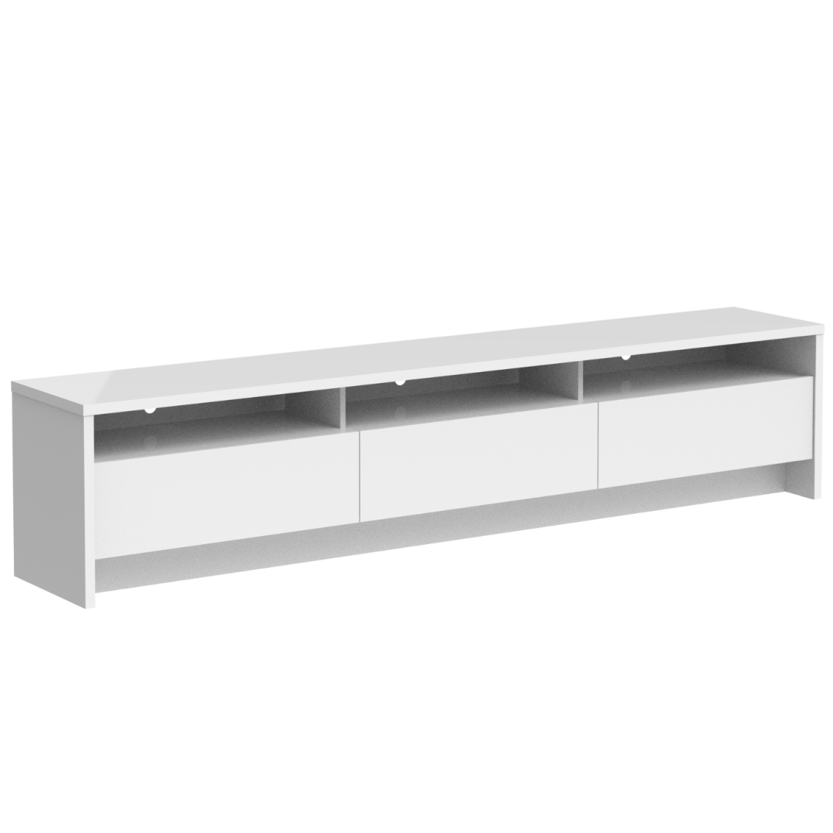 Rack para TV 75 Polegadas 3 Portas 219cm Aspen - Branco - Província - Rack com painel