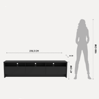 Rack para TV 75 Polegadas 3 Portas 219cm Aspen - Branco - Província - Rack com painel