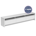 Rack para TV 75 Polegadas 3 Portas 219cm Aspen - Branco - Província - Rack com painel