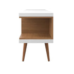 Rack para TV até 55 Polegadas Utopia Branco Gloss e Natural – 135 cm - Província - Rack