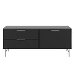 Rack para TVs até 50 Polegadas Yves 135 cm Branco Fosco com Champanhe - Província - Rack