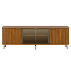 Rack para TVs até 75 Polegadas 100% MDF 3 Portas Vidro Reflecta Neon Float 169cm - Província - Rack