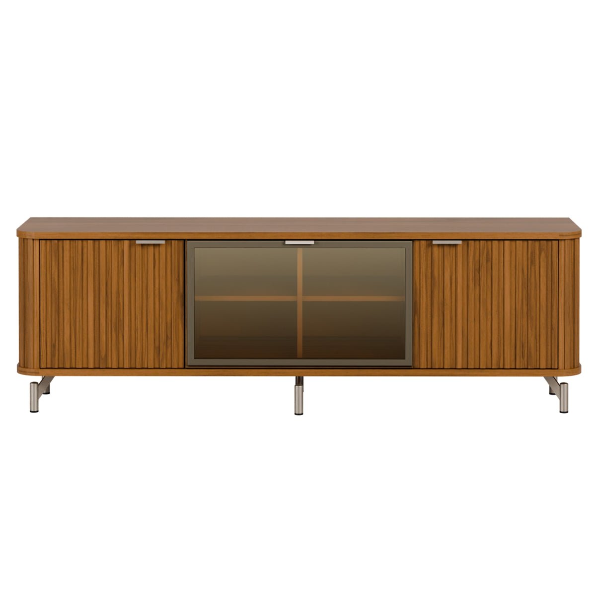 Rack para TVs até 75 Polegadas 100% MDF 3 Portas Vidro Reflecta Neon Float 169cm - Província - Rack