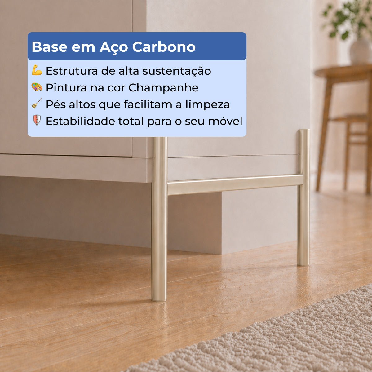 Rack para TVs até 75 Polegadas 2 Portas 2 Gavetas Jasper 185cm - Província - Rack