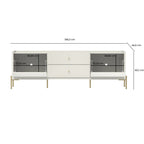 Rack para TVs até 75 Polegadas 2 Portas 2 Gavetas Jasper 185cm - Província - Rack