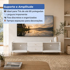 Rack para TVs até 75 Polegadas 2 Portas 2 Gavetas Jasper 220cm - Província - Rack