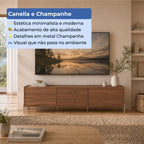 Rack para TVs até 75 Polegadas 2 Portas 2 Gavetas Jasper 220cm - Província - Rack