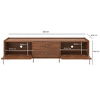 Rack para TVs até 75 Polegadas 2 Portas 2 Gavetas Jasper 220cm - Província - Rack