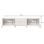 Rack para TVs até 75 Polegadas 2 Portas 2 Gavetas Jasper 220cm - Província - Rack