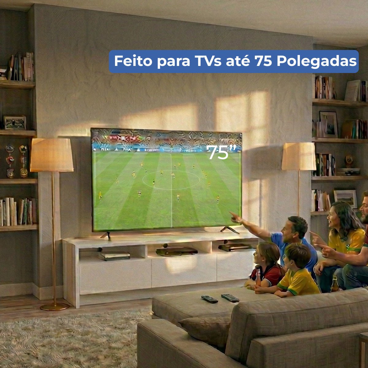 Rack para TVs até 75 Polegadas 3 Portas Aspen 184cm - Província - Rack com painel