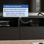 Rack para TVs até 75 Polegadas 3 Portas Aspen 184cm - Província - Rack com painel