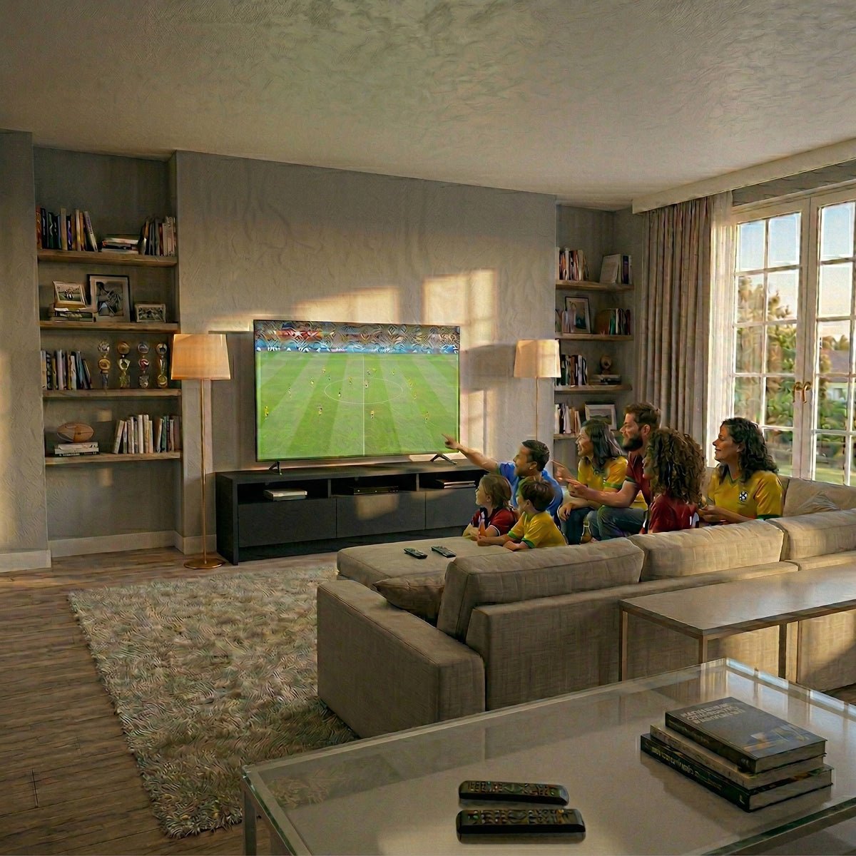 Rack para TVs até 75 Polegadas 3 Portas Aspen 184cm - Província - Rack com painel