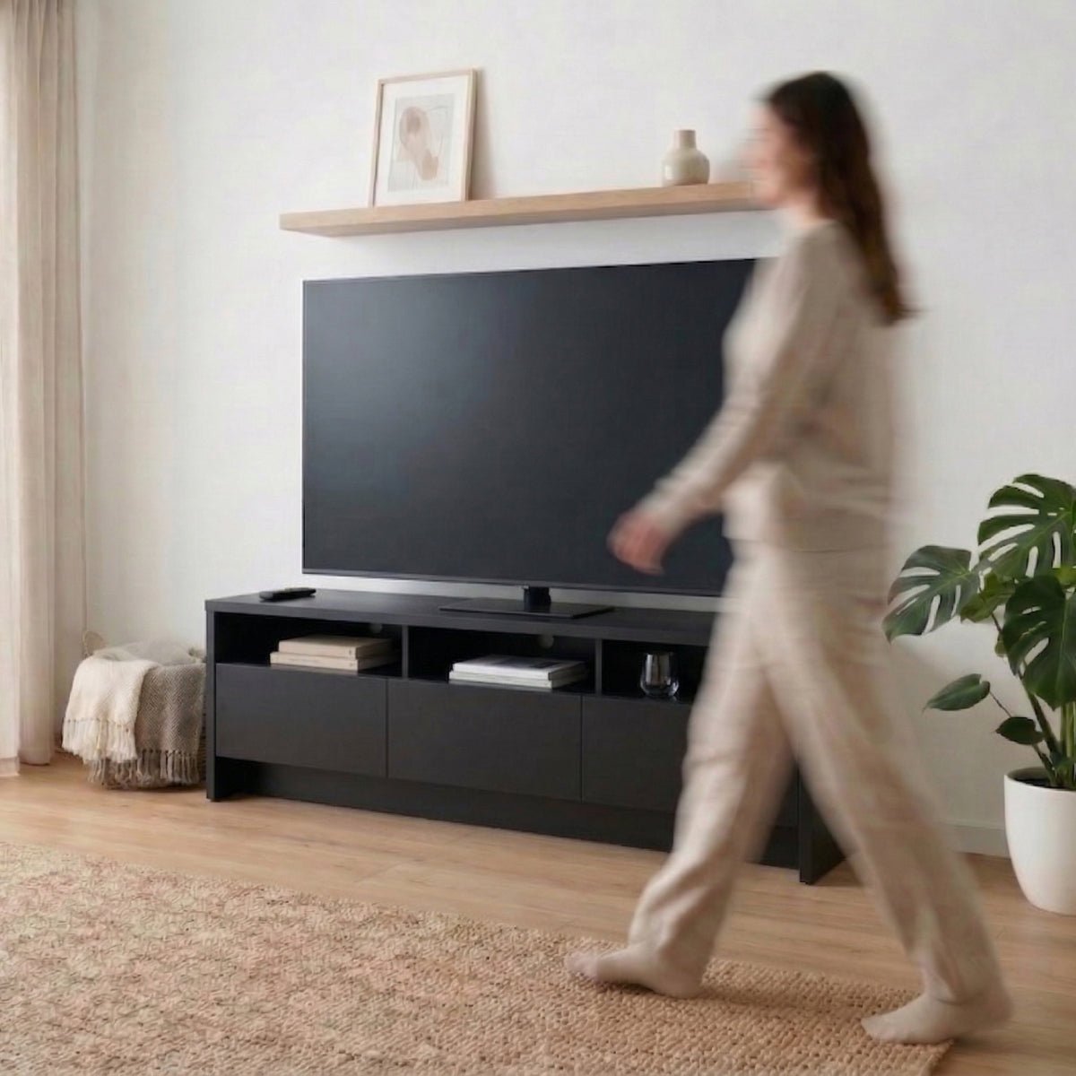 Rack para TVs até 75 Polegadas 3 Portas Aspen 184cm - Província - Rack com painel