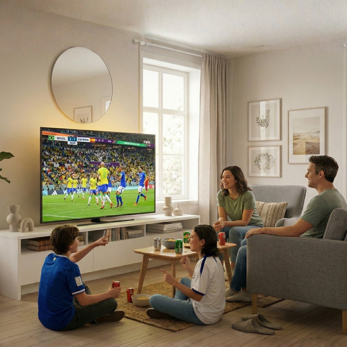 Rack para TVs até 75 Polegadas 3 Portas Aspen 219cm - Província - Rack com painel