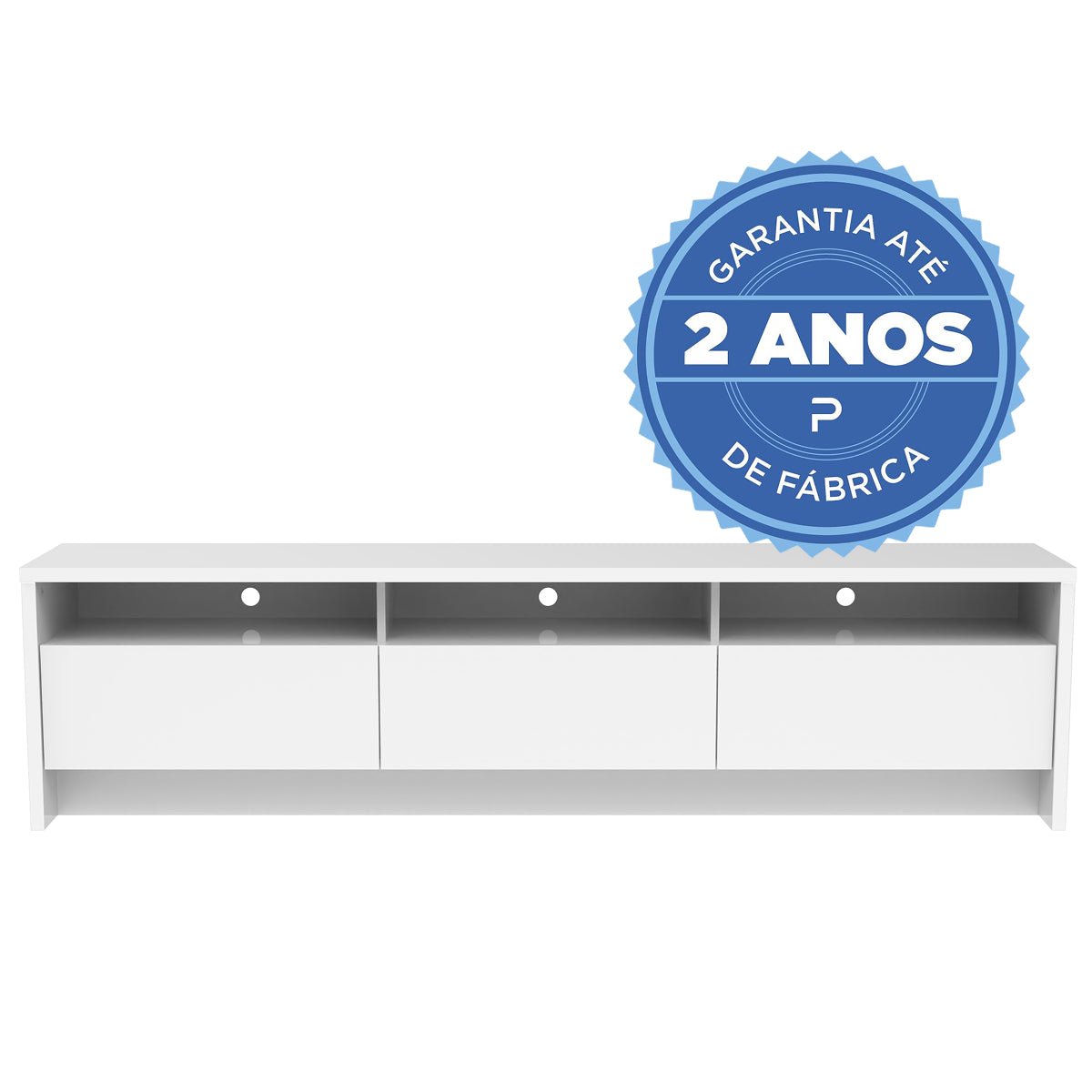 Rack para TVs até 75 Polegadas 3 Portas Aspen 219cm - Província - Rack com painel