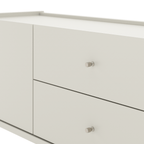 Rack para TVs até 75 Polegadas Jasper 185 cm Off White Fosco com Champanhe - Província - Rack