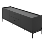 Rack para TVs até 75 Polegadas Jasper 220 cm Preto Fosco - Província - Rack