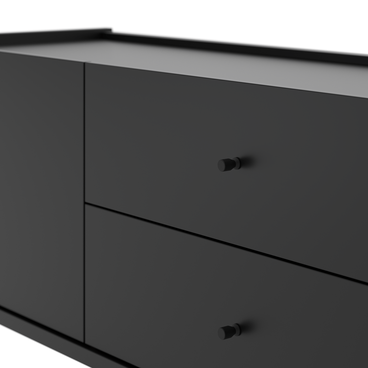 Rack para TVs até 75 Polegadas Jasper 220 cm Preto Fosco - Província - Rack