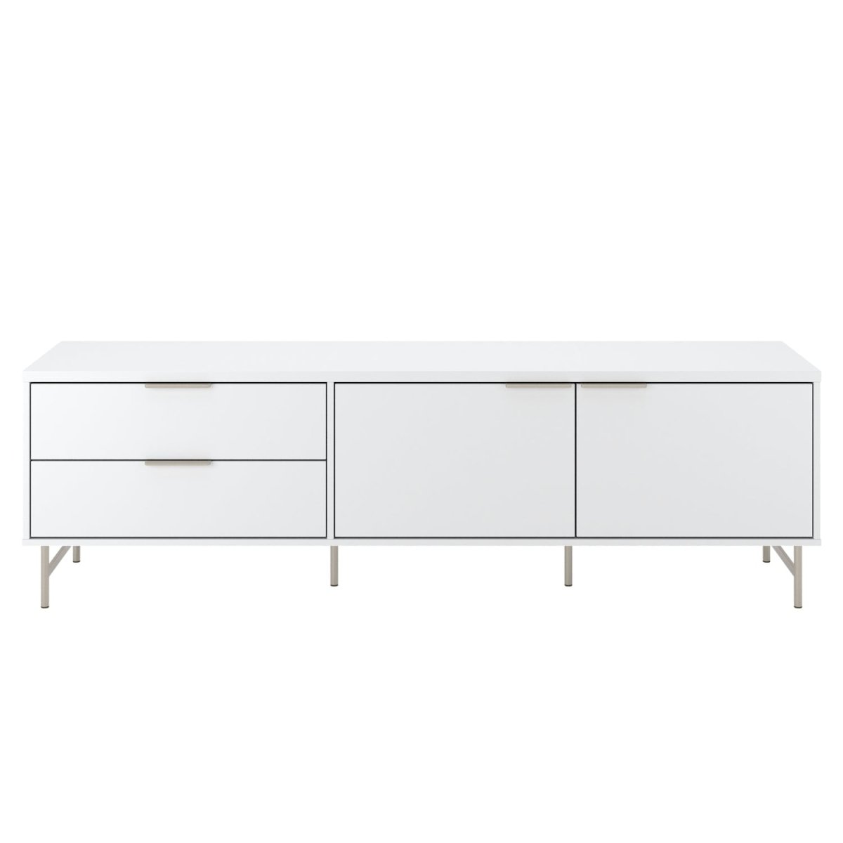 Rack para TVs até 75 Polegadas Yves 184 cm Branco Fosco com Champanhe - Província - Rack