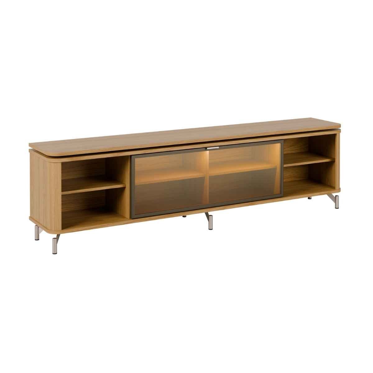 Rack para TVs até 85 Polegadas 100% MDF 1 Porta com Vidro Reflecta Lincoln Float 212cm - Província - Rack