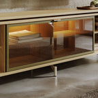 Rack para TVs até 85 Polegadas 100% MDF 1 Porta com Vidro Reflecta Lincoln Float 212cm - Província - Rack