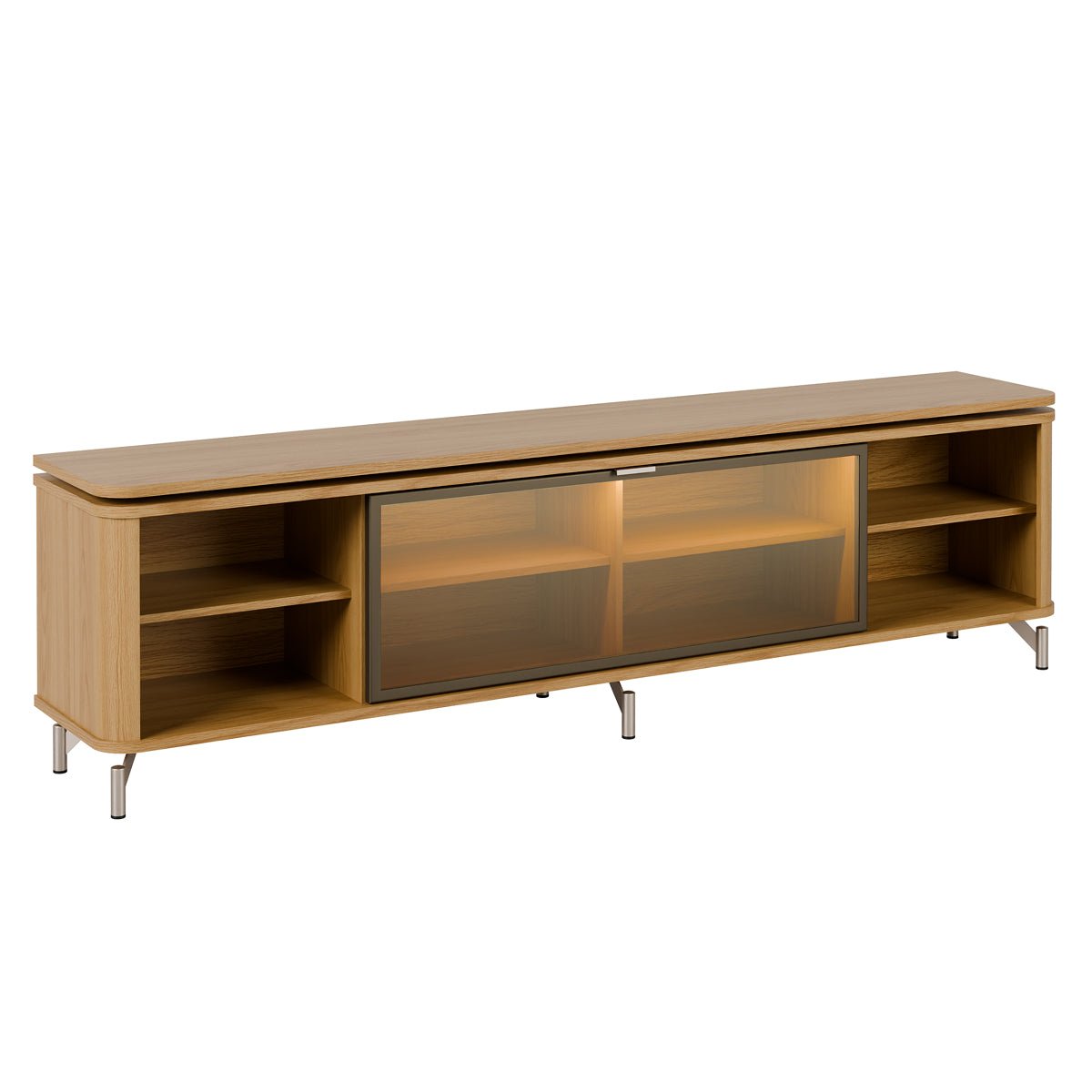 Rack para TVs até 85 Polegadas 100% MDF 1 Porta com Vidro Reflecta Lincoln Float 212cm - Província - Rack