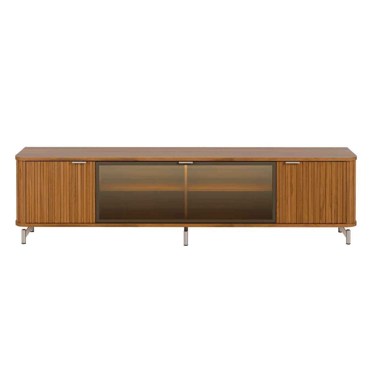 Rack para TVs até 85 Polegadas 100% MDF 3 Portas Vidro Reflecta Neon Float 212cm - Província - Rack