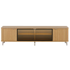 Rack para TVs até 85 Polegadas 100% MDF 3 Portas Vidro Reflecta Neon Float 212cm - Província - Rack