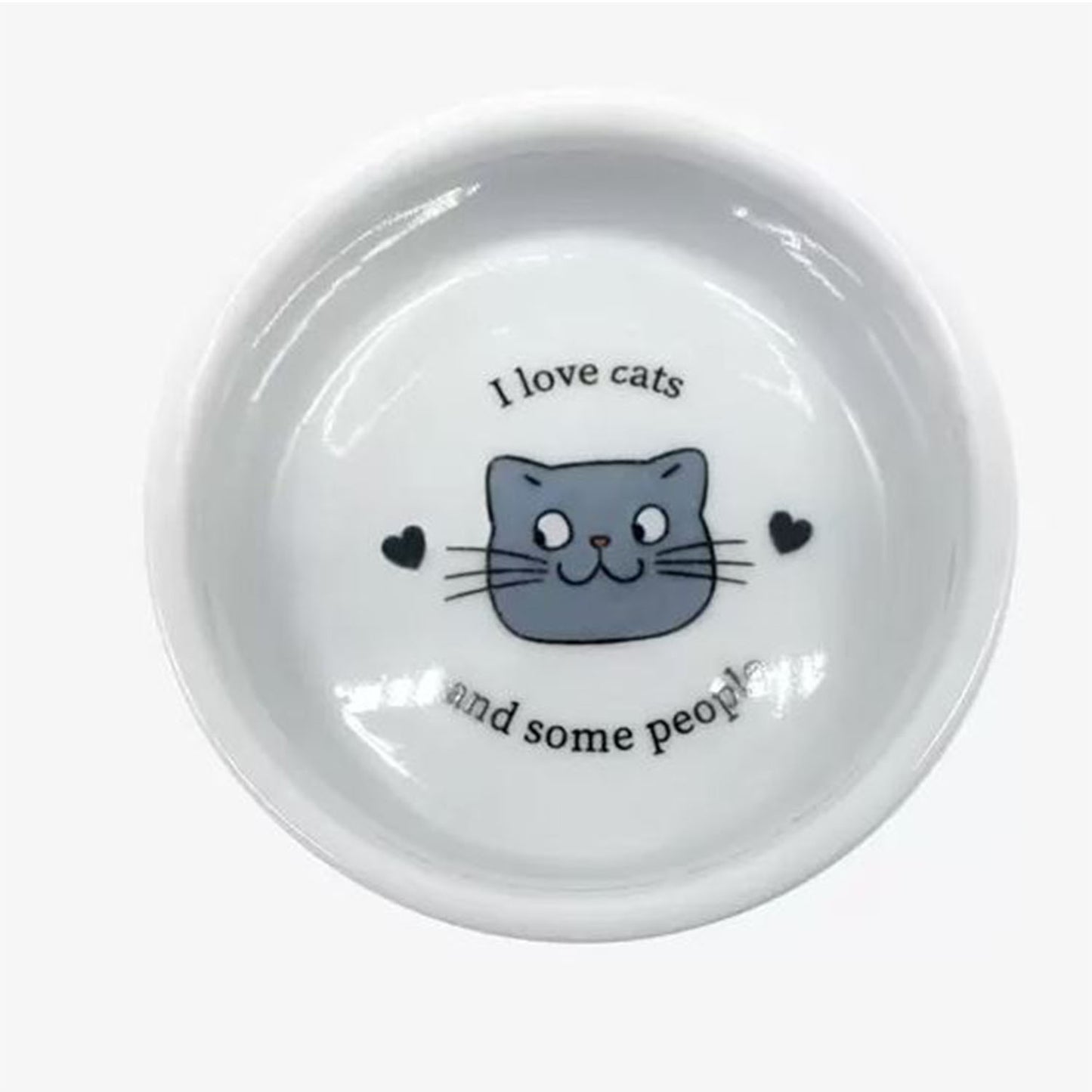 Comedouro Pet Porcelana I Love Cats 10 cm