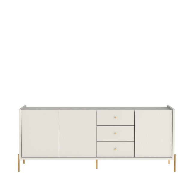 Buffet Jasper 185 cm - Off White Fosco c/ Dourado