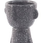 Cachepot Cerâmica Ruslan Preto Granito 24 cm