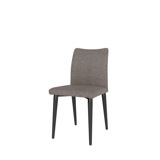 Cadeira Iron - Preto Fosco c/ Linho Mescla Cinza