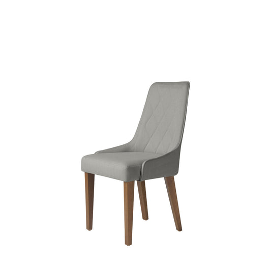 Conjunto de 2 Cadeiras Carlton - Linho - Carbono - Natural