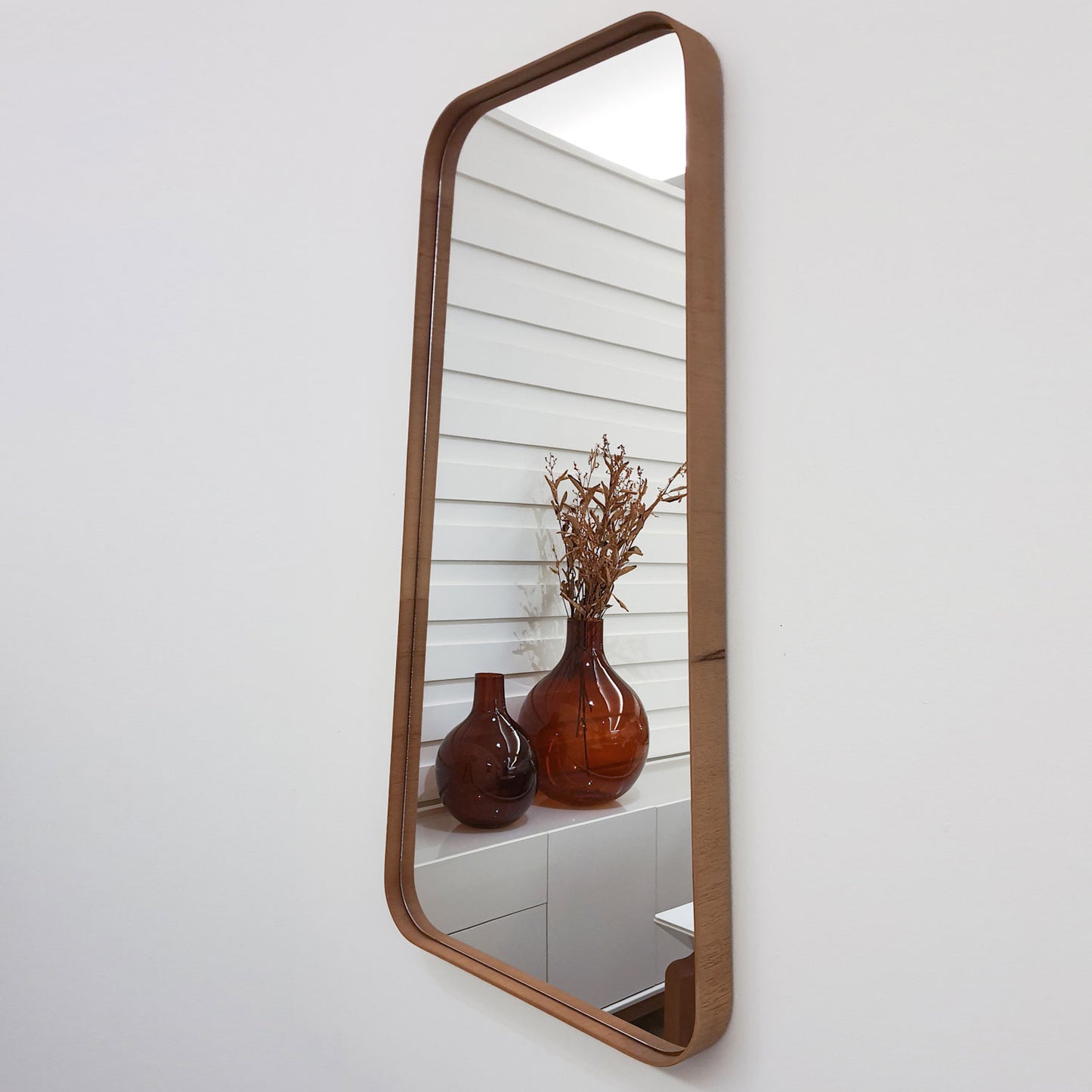 Espelho Decorativo Trap Nogueira 90 cm