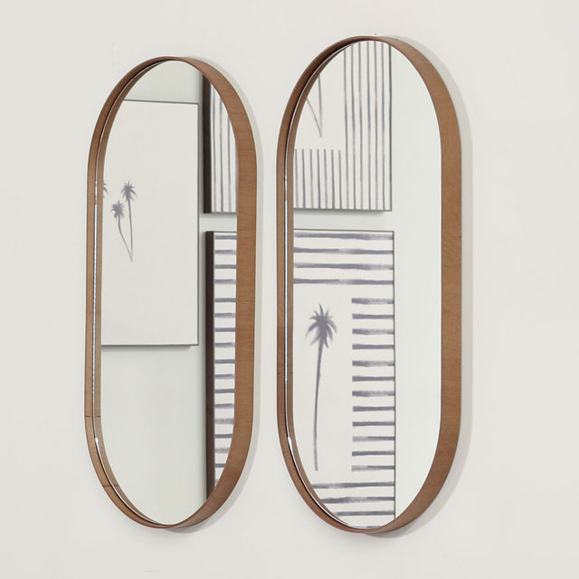 Espelho Decorativo Unna Nogueira 90 cm