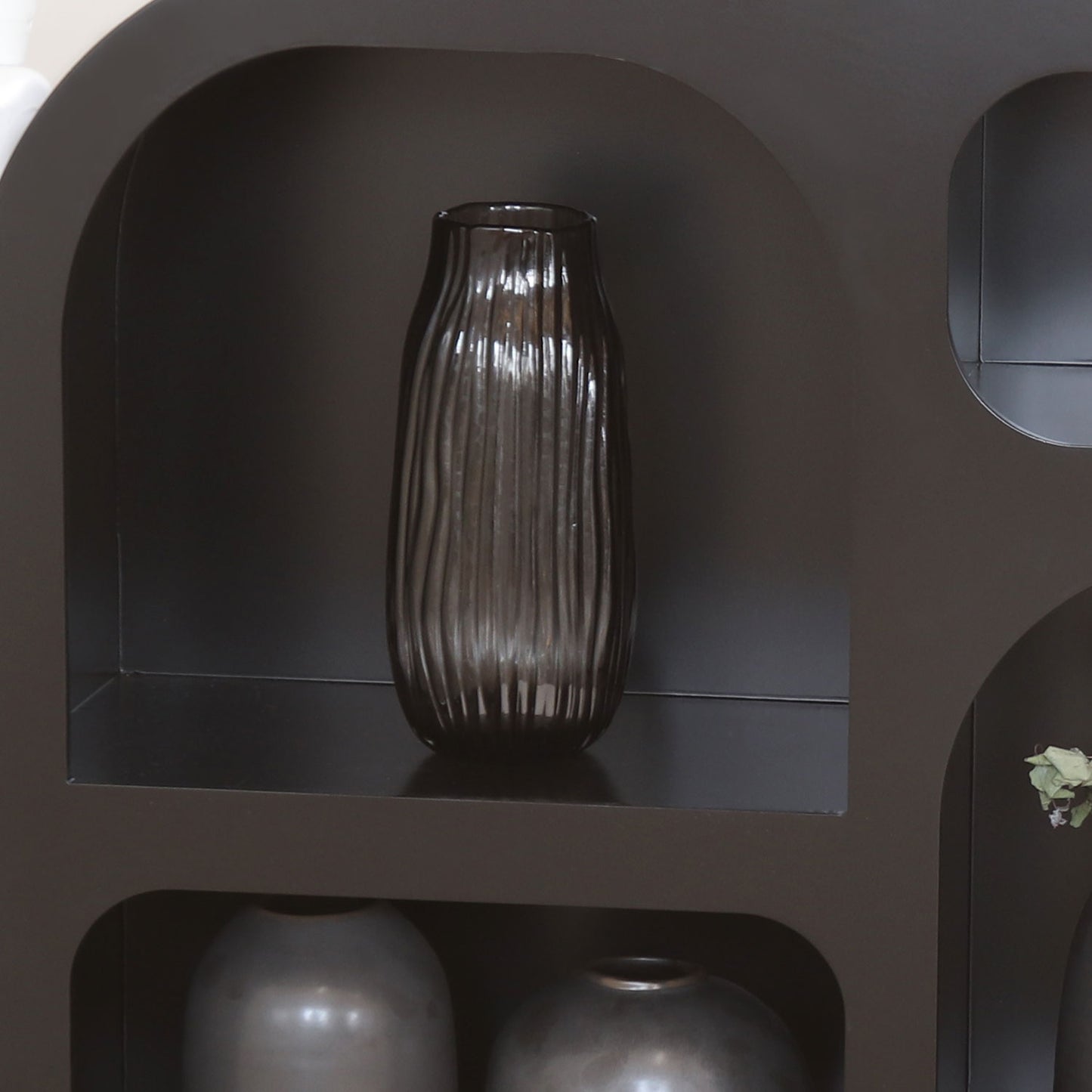 Vaso Decorativo de Vidro Ajus Cinza 26 cm