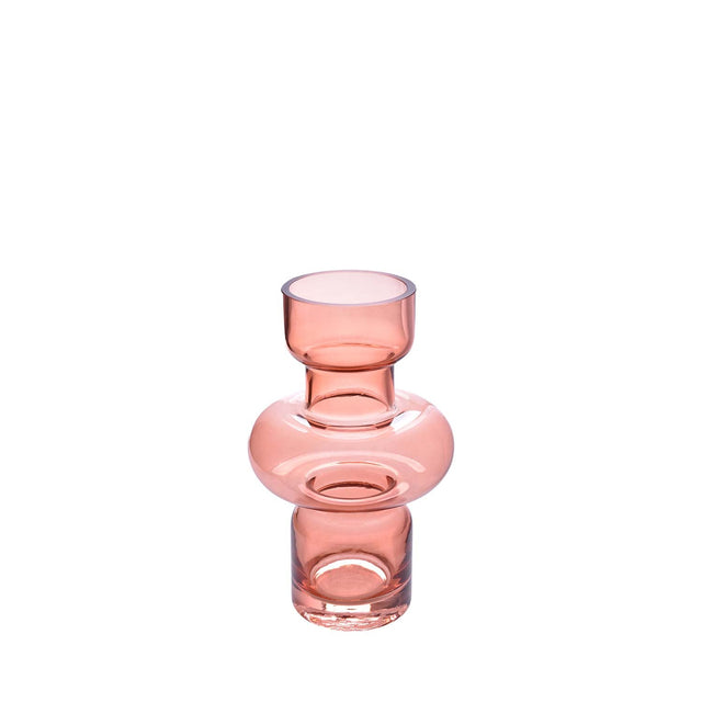 Vaso Decorativo de Vidro Anelie Rosé 19,5 cm