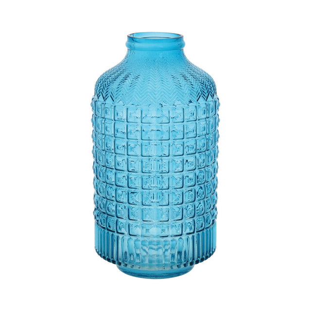 Vaso Decorativo de Vidro Eme Azul 33 cm