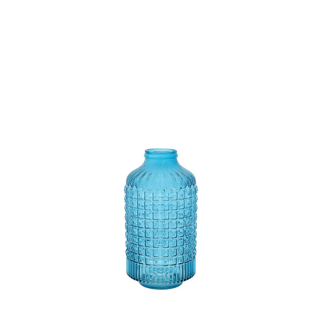 Vaso Decorativo de Vidro Eme Azul 33 cm