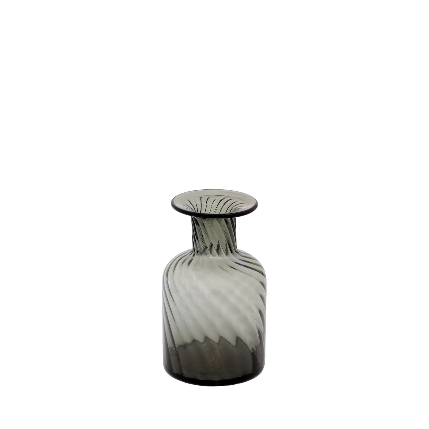 Vaso Decorativo de Vidro Garg Cinza 20 cm